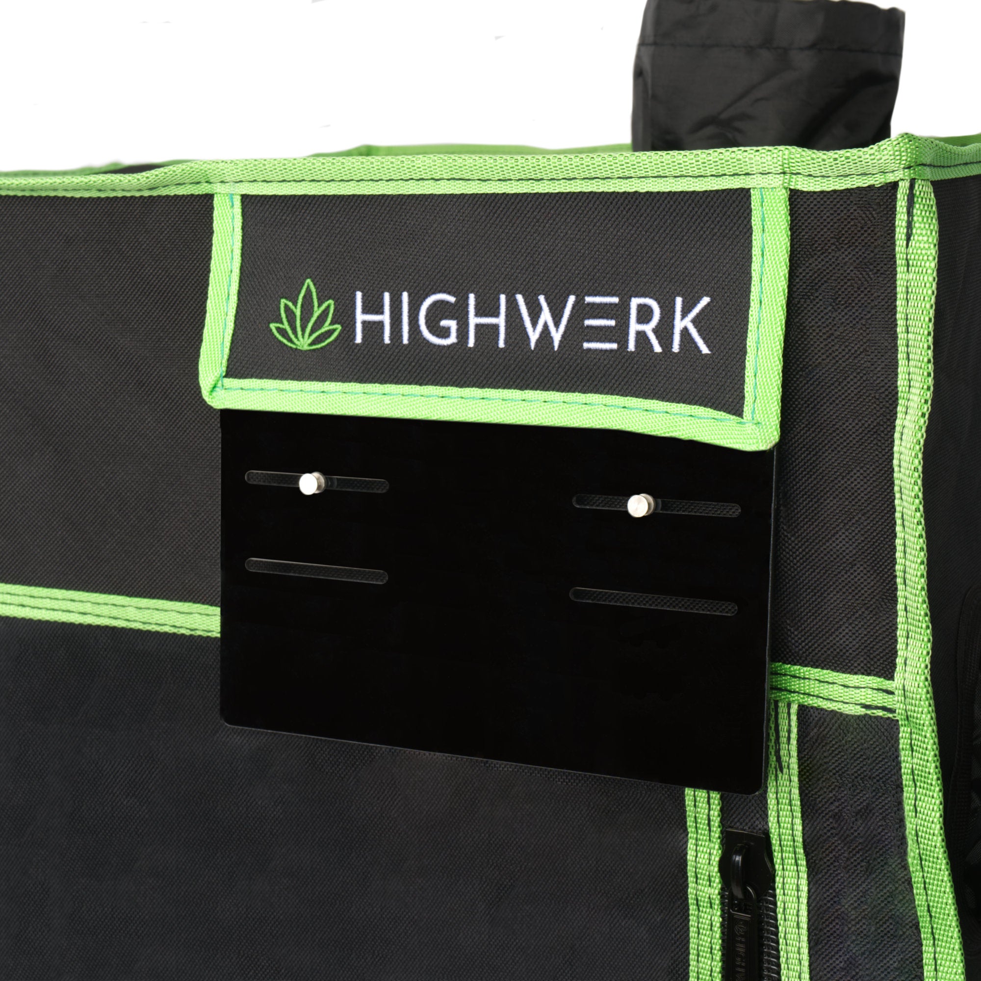 Pflanzenzelt, Schwarz/Grün, inkl. Fenster und Seitentüren